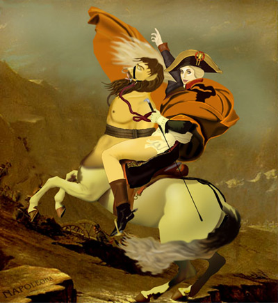 The slave is modified into a human horse to carry his Mistress