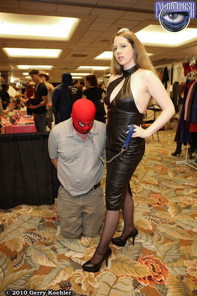 New slave applicant submits to the Princess in Dom Con 2010